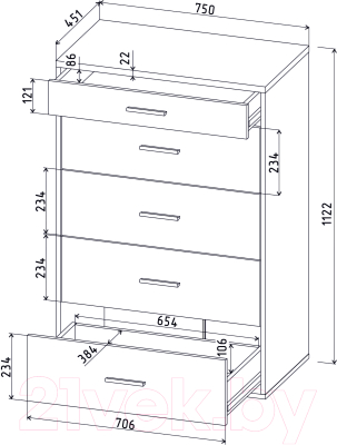 Комод Интерлиния Skill-57