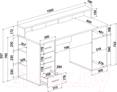 Компьютерный стол Интерлиния Skill-08