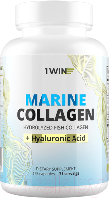 Коллаген 1WIN Морской в капсулах с гиалуроновой кислотой с вит. С - фото
