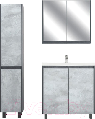 Шкаф с зеркалом для ванной Doratiz Крит 80 / 2711.169