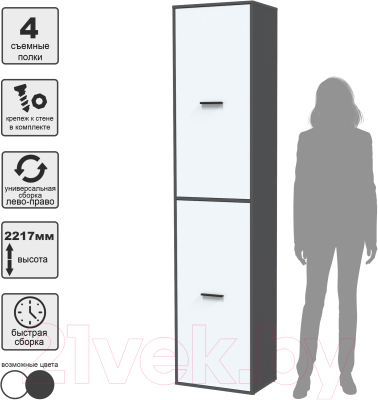 Шкаф-пенал Интерлиния Skill-21 (2)