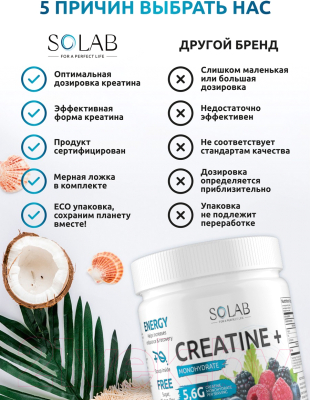 Креатин SOLAB Моногидрат