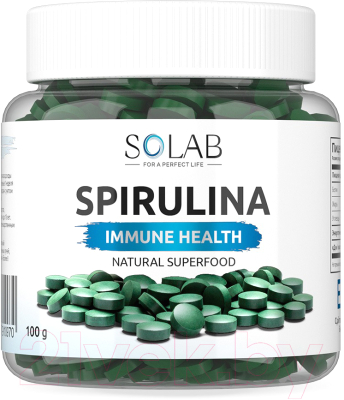 Пищевая добавка SOLAB Спирулина в таблетках - фото