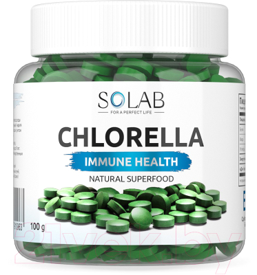 Пищевая добавка SOLAB Хлорелла в таблетках - фото