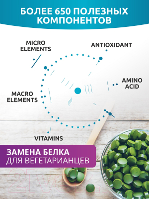 Пищевая добавка SOLAB Хлорелла в таблетках