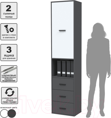 Шкаф-пенал Интерлиния Skill-24 (1)