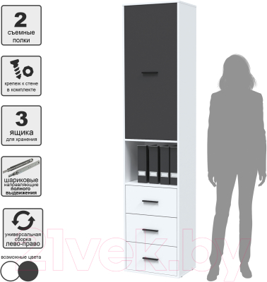 Шкаф-пенал Интерлиния Skill-24 (1)
