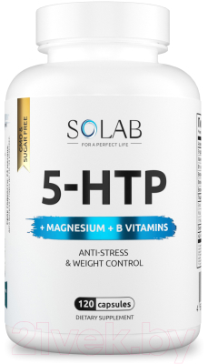 Аминокислота 5-HTP SOLAB С магнием и витаминами группы В в капсулах - фото