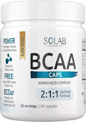 Аминокислоты BCAA SOLAB 2:1:1 - фото