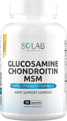 Комплексная пищевая добавка SOLAB Глюкозамин Хондроитин MSM - фото