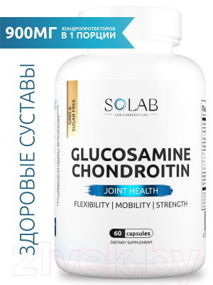 Комплексная пищевая добавка SOLAB Хондроитин+глюкозамин