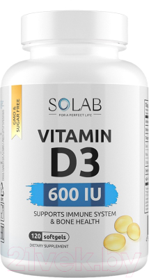 Витамин SOLAB D3 600 ME - фото