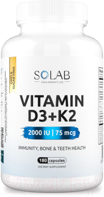 Витамин SOLAB D3 2000 МЕ, К2 - фото