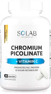 Пищевая добавка SOLAB Хром пиколинат с витамином С - фото