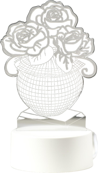 Ночник Risalux Ваза с цветами / 4814583 - фото