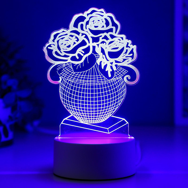 Ночник Risalux Ваза с цветами / 4814583