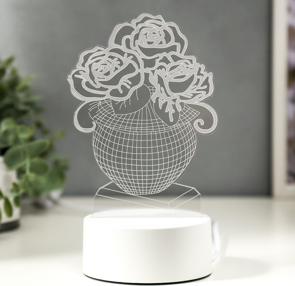 Ночник Risalux Ваза с цветами / 4814583