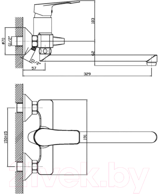 Смеситель Gota Rocio Leone 054710-GOTA