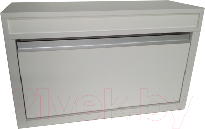 Тумба в прихожую Элана Люкс 1к.80 (белый/белый) - фото