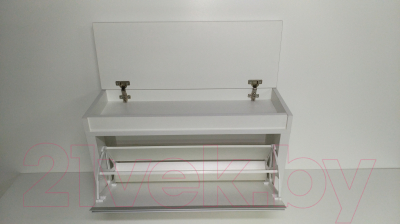 Тумба в прихожую Элана Люкс 1к.80 (белый/белый)