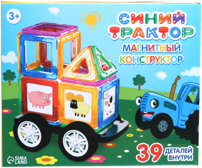 Конструктор магнитный Синий трактор 9949276 - фото