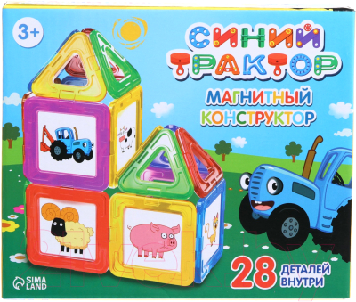 Конструктор магнитный Синий трактор 9949275 - фото