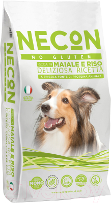 Сухой корм для собак Necon Для взрослых собак всех пород со свининой и рисом / NECN04 - фото