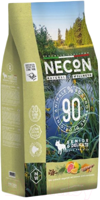 Сухой корм для собак Necon Для пожилых мелких пород с уткой и рисом / NW048 - фото