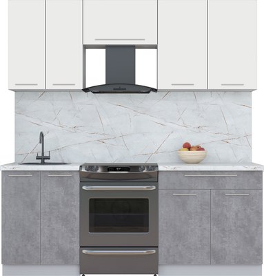 Кухонный гарнитур Интерлиния Мила Пластик 2.0 А - фото