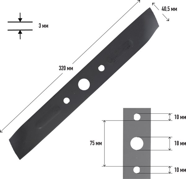 Нож для газонокосилки PATRIOT MBS 32E