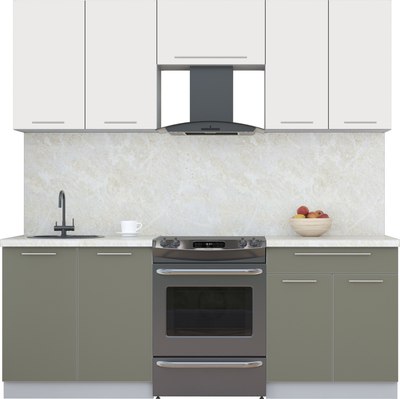 Кухонный гарнитур Интерлиния Мила Пластик 2.1 А - фото