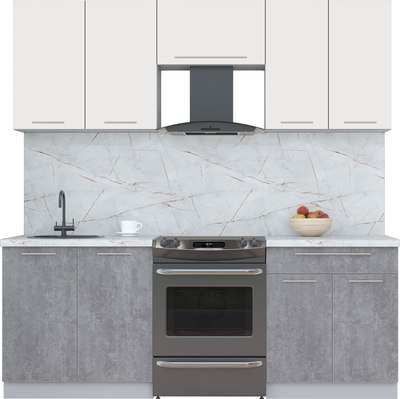 Кухонный гарнитур Интерлиния Мила Пластик 2.1 А - фото