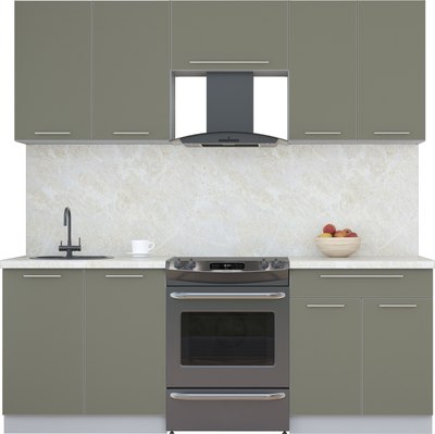 Кухонный гарнитур Интерлиния Мила Пластик 2.1 А - фото