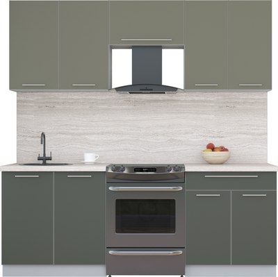 Кухонный гарнитур Интерлиния Мила Пластик 2.1 А - фото