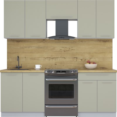 Кухонный гарнитур Интерлиния Мила Пластик 2.1 А - фото