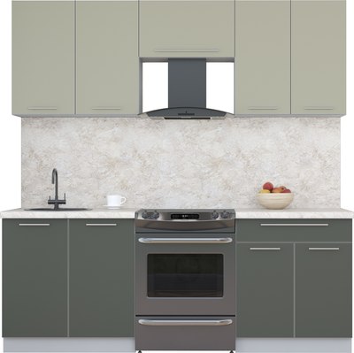 Кухонный гарнитур Интерлиния Мила Пластик 2.1 А - фото