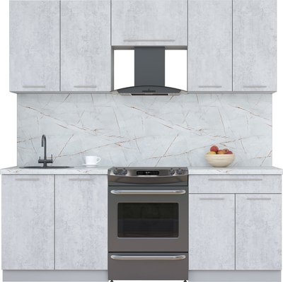 Кухонный гарнитур Интерлиния Мила Пластик 2.1 А - фото