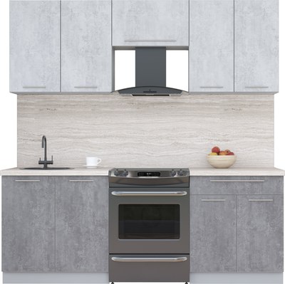 Кухонный гарнитур Интерлиния Мила Пластик 2.1 А - фото