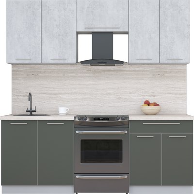 Кухонный гарнитур Интерлиния Мила Пластик 2.1 А - фото