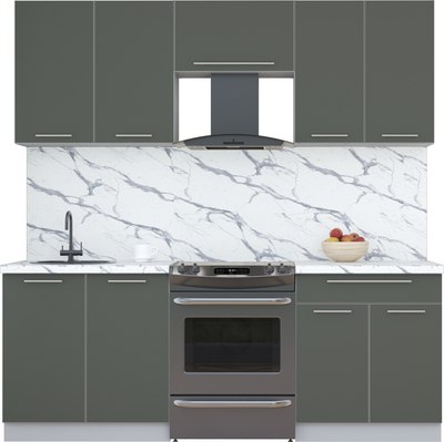 Кухонный гарнитур Интерлиния Мила Пластик 2.1 А - фото