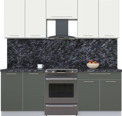 Кухонный гарнитур Интерлиния Мила Пластик 2.2 А - фото