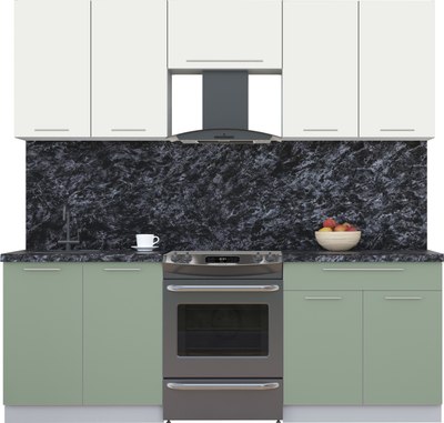 Кухонный гарнитур Интерлиния Мила Пластик 2.2 А - фото