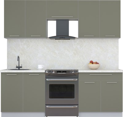 Кухонный гарнитур Интерлиния Мила Пластик 2.2 А - фото