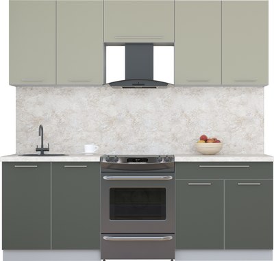 Кухонный гарнитур Интерлиния Мила Пластик 2.2 А - фото