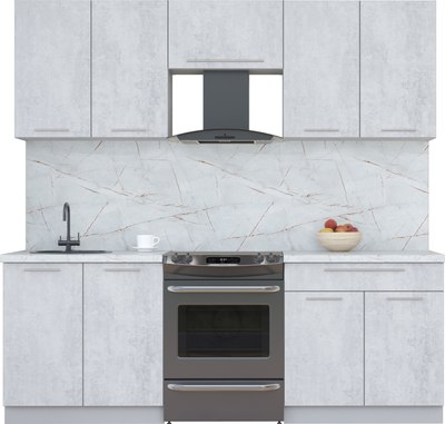 Кухонный гарнитур Интерлиния Мила Пластик 2.2 А - фото