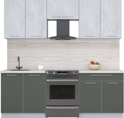 Кухонный гарнитур Интерлиния Мила Пластик 2.2 А - фото