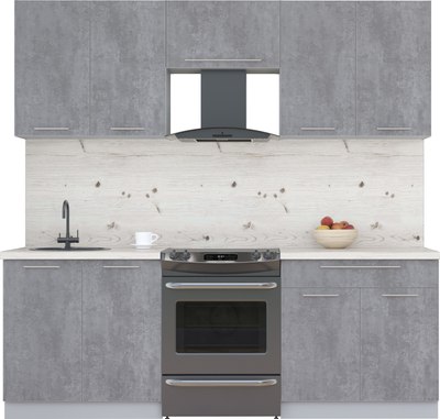 Кухонный гарнитур Интерлиния Мила Пластик 2.2 А - фото