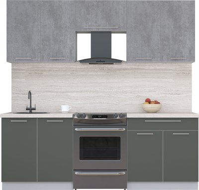 Кухонный гарнитур Интерлиния Мила Пластик 2.2 А - фото