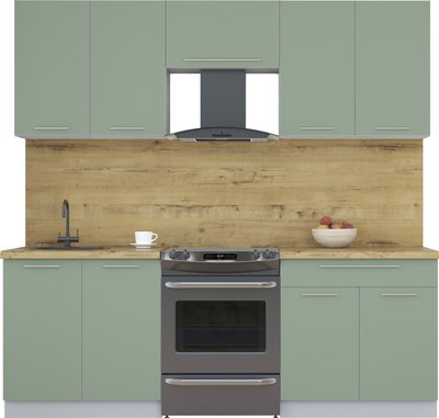 Кухонный гарнитур Интерлиния Мила Пластик 2.2 А - фото