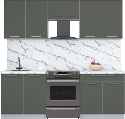 Кухонный гарнитур Интерлиния Мила Пластик 2.2 А - фото